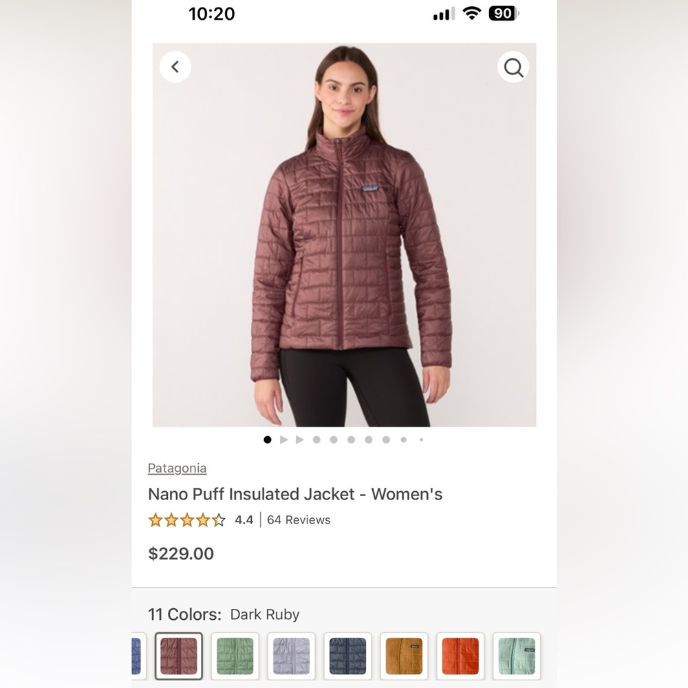 Patagonia Women's Nano Puff Jacket - Burgundy